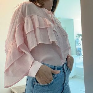 Zara ruffle shirt